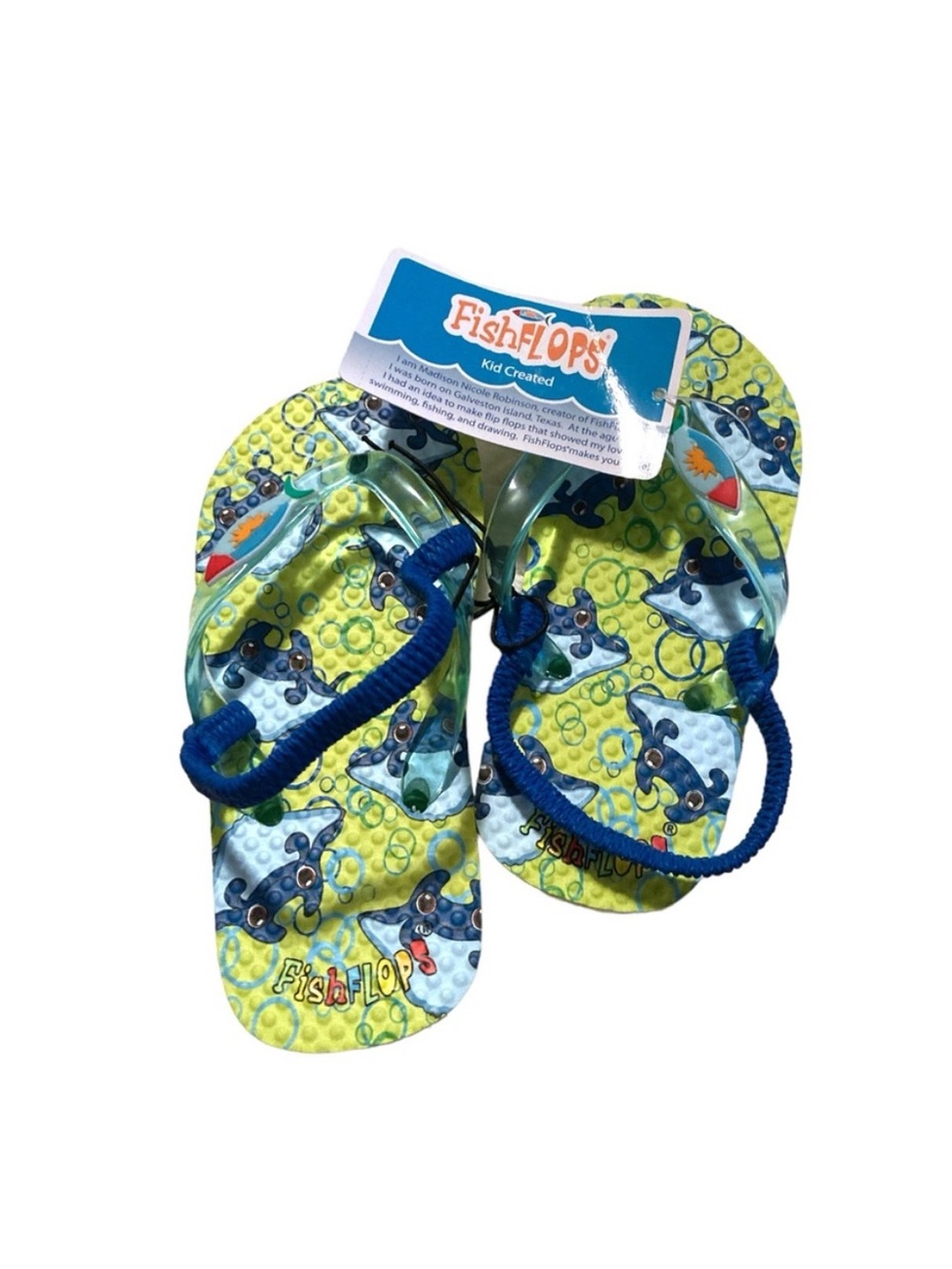 Green and Blue Stingray FlipFlops for Everyday Comfort